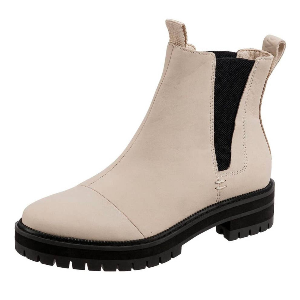 Toms Women's Size 11 Water Resistant Dakota Boots, Beige Leather